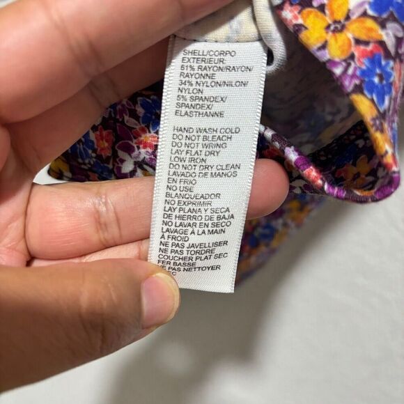 Rebecca Minkoff Womens Shift Dress Multicolor Medium Ditsy Floral Long Sleeve - Picture 7 of 8